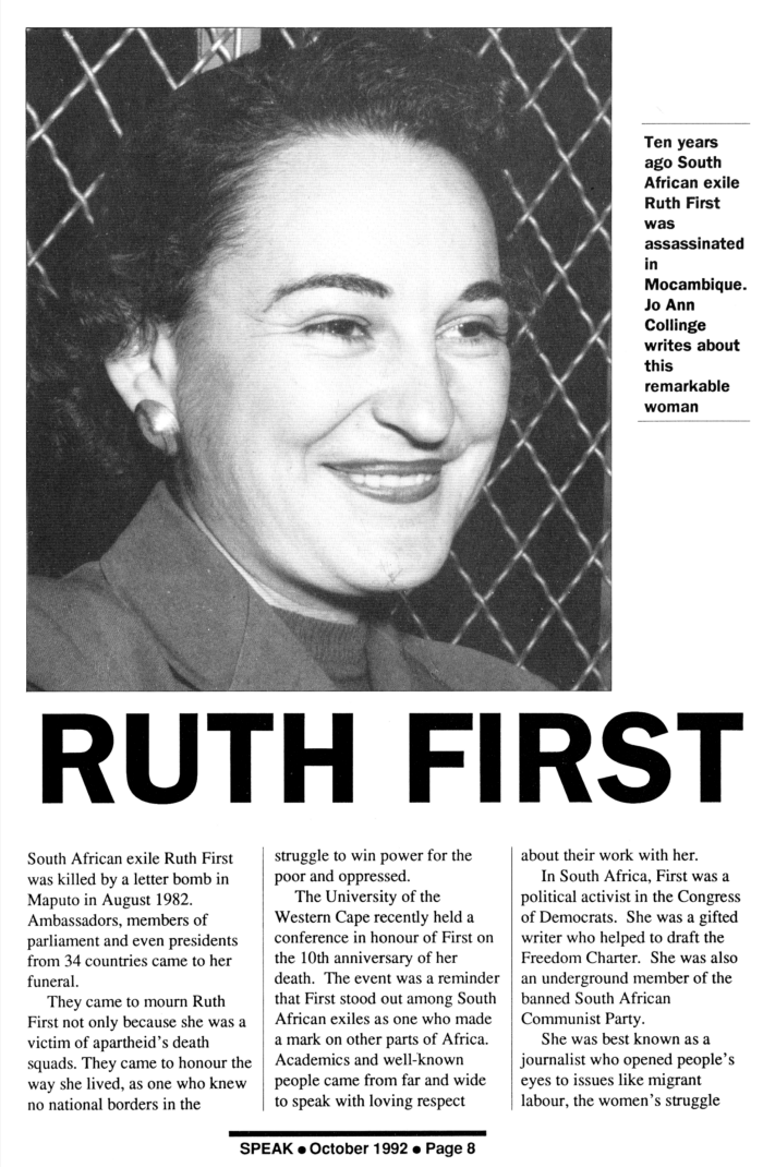 FamousPeopleFacts - Ruth First